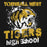 Close-up view of Tomball West High School Tigers Black Classic Unisex Hoodie 205