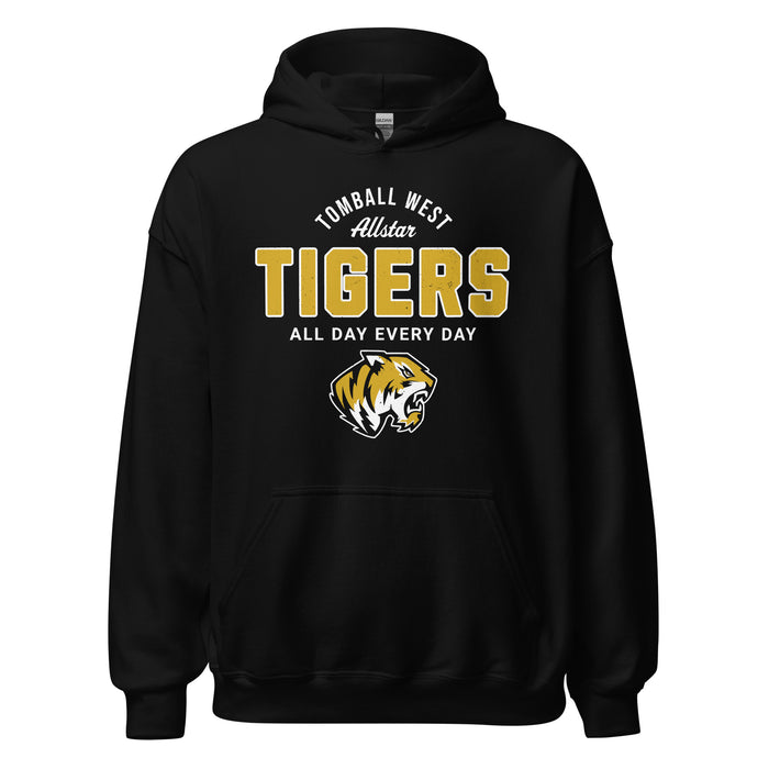 Tomball West High School Tigers Black Classic Unisex Hoodie 040