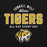 A black graphic design featuring the words 'TOMBALL WEST Allstar TIGERS' in white and distressed gold lettering, with 'ALL DAY EVERY DAY' below and a tiger head mascot underneath. Tomball West High School Tigers Black Classic Unisex Hoodie 040