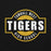 A circular and rectangular school logo on a black background reading 'TOMBALL WEST TIGERS HIGH SCHOOL' in white and gold. Tomball West High School Tigers Black Classic Unisex Hoodie 011