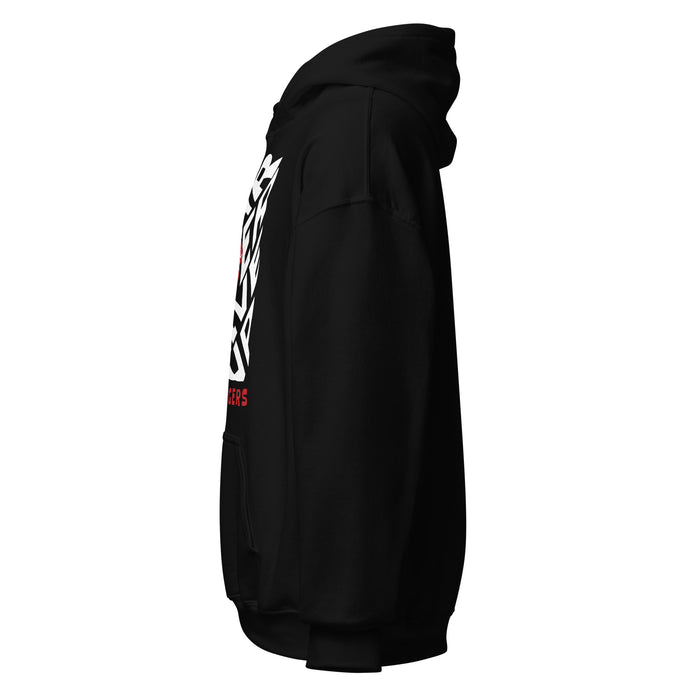 Side view of Katy High School Tigers Black Classic Unisex Hoodie 236