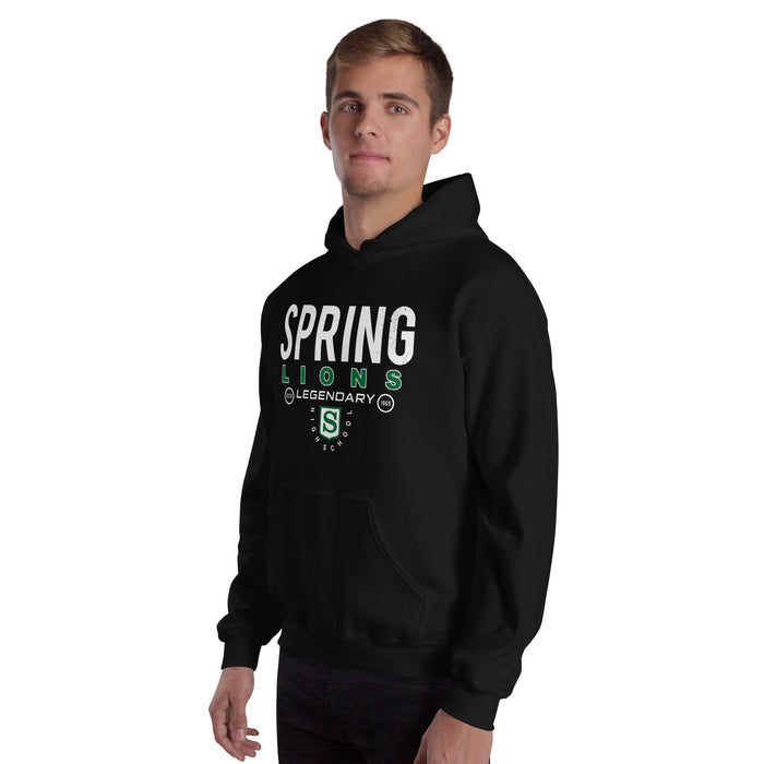 Spring High School Lions Black Classic Unisex Hoodie 003