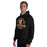 Man wearing United High School Longhorns Black Classic Unisex Hoodie 206