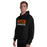 Man wearing United High School Longhorns Black Classic Unisex Hoodie 017