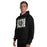 Man wearing Conroe High School Tigers Black Classic Unisex Hoodie 223