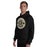 Man wearing Conroe High School Tigers Black Classic Unisex Hoodie 215
