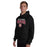 Man wearing Cypress Woods High School Wildcats Black Classic Unisex Hoodie 234
