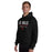 Man wearing Del Valle High School Cardinals Black Classic Unisex Hoodie 003