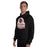 Man wearing Del Valle High School Cardinals Black Classic Unisex Hoodie 219