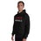 Man wearing Del Valle High School Cardinals Black Classic Unisex Hoodie 024