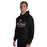 Man wearing Del Valle High School Cardinals Black Classic Unisex Hoodie 202