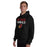 Man wearing Del Valle High School Cardinals Black Classic Unisex Hoodie 017