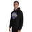 Man wearing Hebron High School Hawks Black Classic Unisex Hoodie 221