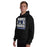 Man wearing Hebron High School Hawks Black Classic Unisex Hoodie 235
