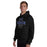 Man wearing Hebron High School Hawks Black Classic Unisex Hoodie 217