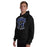 Man wearing Hebron High School Hawks Black Classic Unisex Hoodie 213