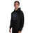 Man wearing Hebron High School Hawks Black Classic Unisex Hoodie 214