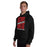 Man wearing North Shore High School Mustangs Black Classic Unisex Hoodie 241