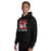 Man wearing North Shore High School Mustangs Black Classic Unisex Hoodie 205