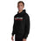 Man wearing North Shore High School Mustangs Black Classic Unisex Hoodie 200