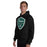 Man wearing Reagan High School Rattlers Black Classic Unisex Hoodie 225