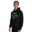 Man wearing Reagan High School Rattlers Black Classic Unisex Hoodie 024