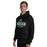 Man wearing Reagan High School Rattlers Black Classic Unisex Hoodie 202