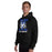Man wearing Taylor High School Mustangs Black Classic Unisex Hoodie 205