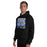 Man wearing Taylor High School Mustangs Black Classic Unisex Hoodie 238