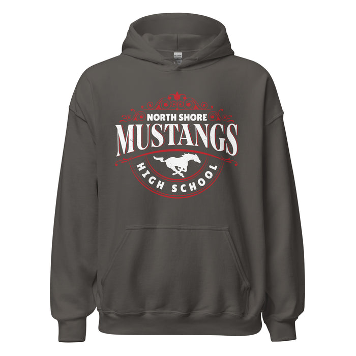 North Shore High School Mustangs Dark Grey Classic Unisex Hoodie 211