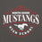 Close-up view of North Shore High School Mustangs Dark Grey Classic Unisex Hoodie 211