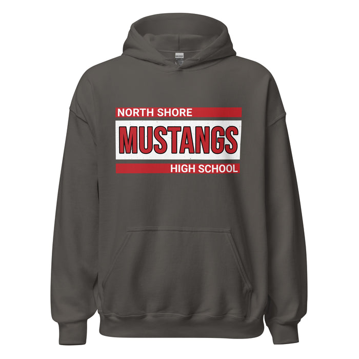 North Shore High School Mustangs Dark Grey Classic Unisex Hoodie 098