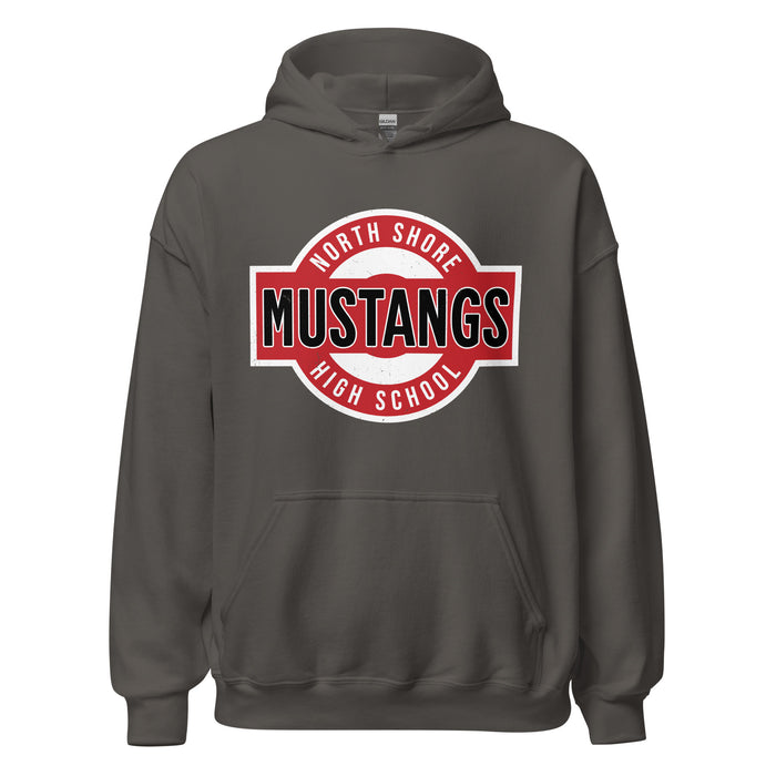 North Shore High School Mustangs Dark Grey Classic Unisex Hoodie 011