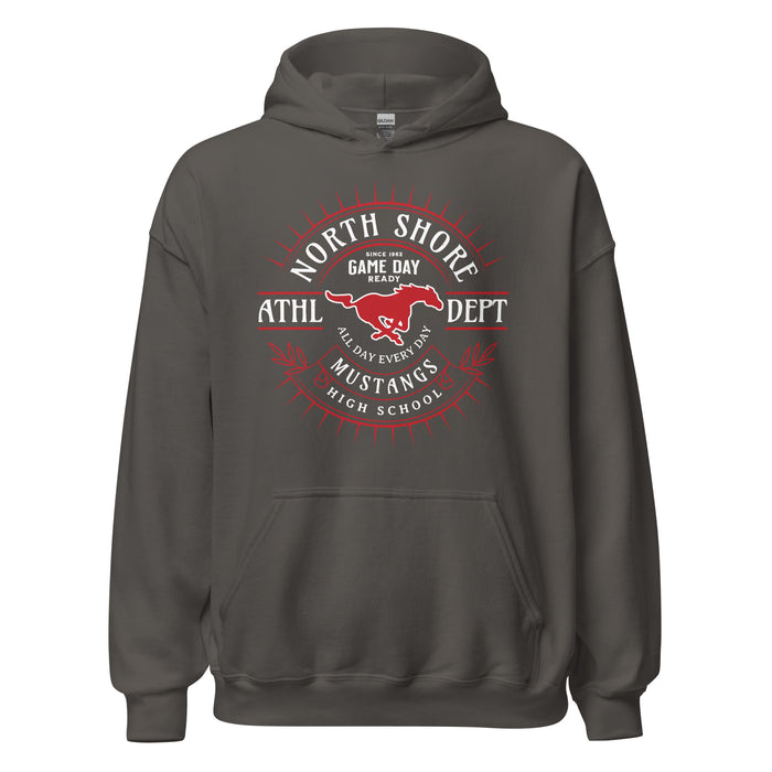 North Shore High School Mustangs Dark Grey Classic Unisex Hoodie 201