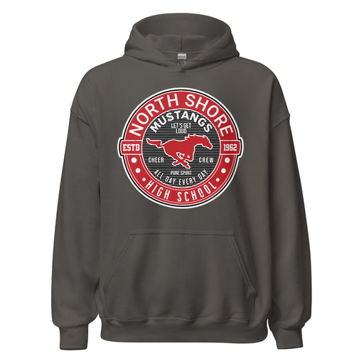 North Shore High School Mustangs Dark Grey Classic Unisex Hoodie 224