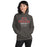 Woman wearing Odessa High School Bronchos Dark Grey Classic Unisex Hoodie 217