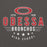 Close-up view of Odessa High School Bronchos Dark Grey Classic Unisex Hoodie 217