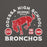 Close-up view of Odessa High School Bronchos Dark Grey Classic Unisex Hoodie 208