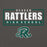 Close-up view of Reagan High School Rattlers Dark Grey Classic Unisex Hoodie 049