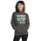 Woman wearing Reagan High School Rattlers Dark Grey Classic Unisex Hoodie 238
