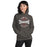 Woman wearing Round Rock High School Dragons Dark Grey Classic Unisex Hoodie 218