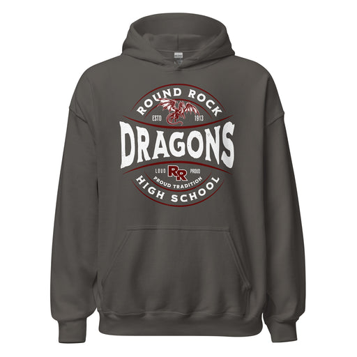 Round Rock High School Dragons Dark Grey Classic Unisex Hoodie 218