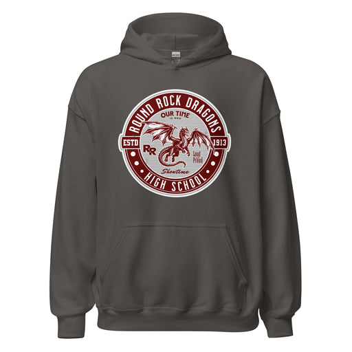 Round Rock High School Dragons Dark Grey Classic Unisex Hoodie 224