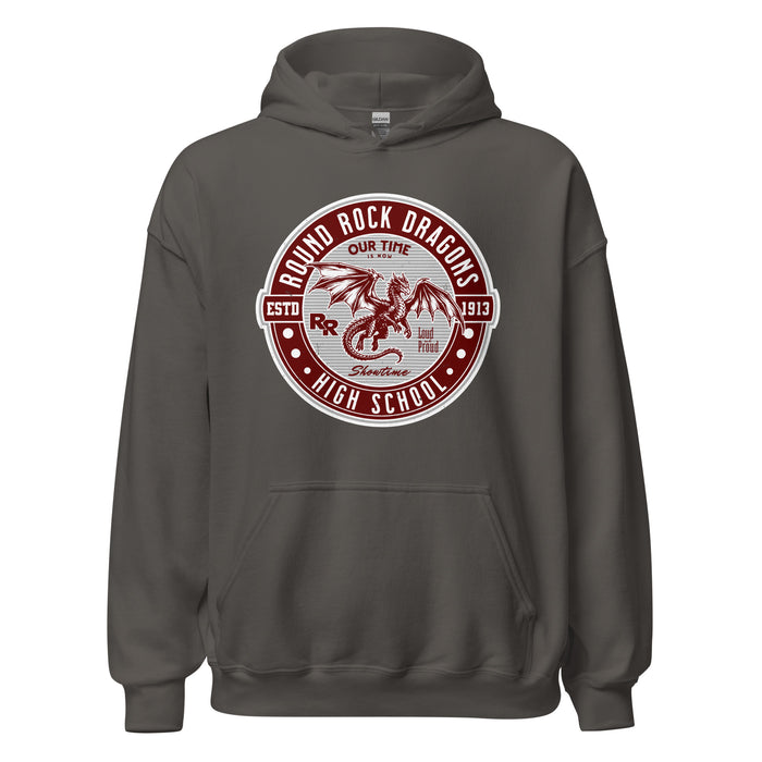Round Rock High School Dragons Dark Grey Classic Unisex Hoodie 224