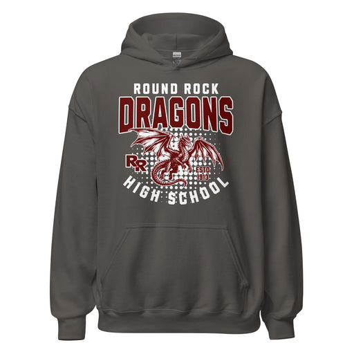 Round Rock High School Dragons Dark Grey Classic Unisex Hoodie 204