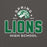Close-up view of Spring High School Lions Dark Grey Classic Unisex Hoodie 222