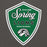 Close-up view of Spring High School Lions Dark Grey Classic Unisex Hoodie 225