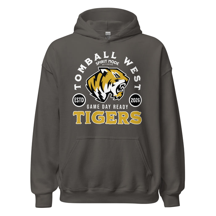 Tomball West High School Tigers Dark Grey Classic Unisex Hoodie 208