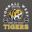 Close-up view of Tomball West High School Tigers Dark Grey Classic Unisex Hoodie 208