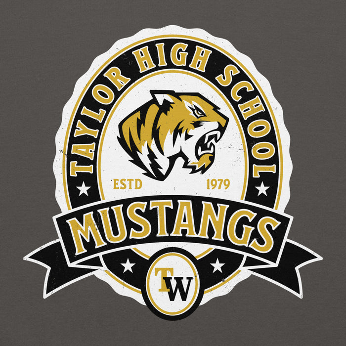 Close-up view of Tomball West High School Tigers Dark Grey Classic Unisex Hoodie 212